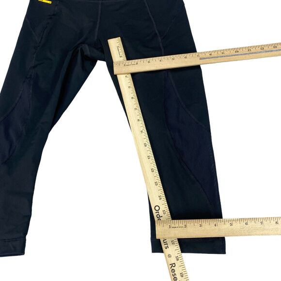 Lolë Capri Leggings Womens Small Black Nylon Stretch Elastic Waist Straight Leg - Picture 4 of 16